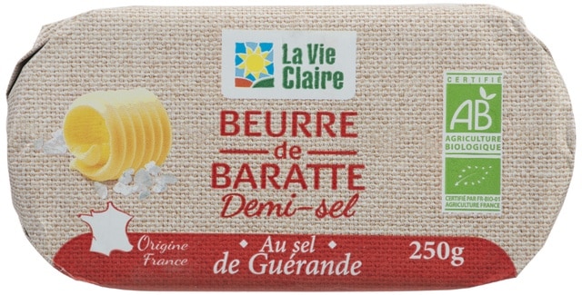 Beurre de baratte demi-sel bio
