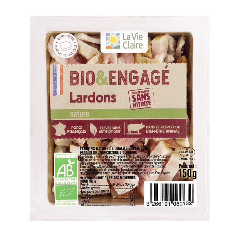 Lardons nature sans nitrite bio