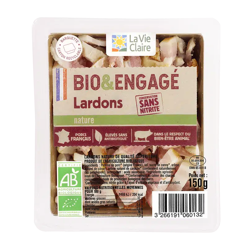 Lardons nature sans nitrite bio