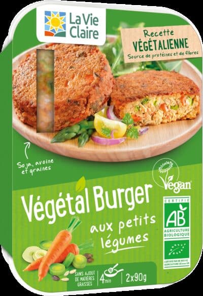 Végétal burger aux petits légumes bio