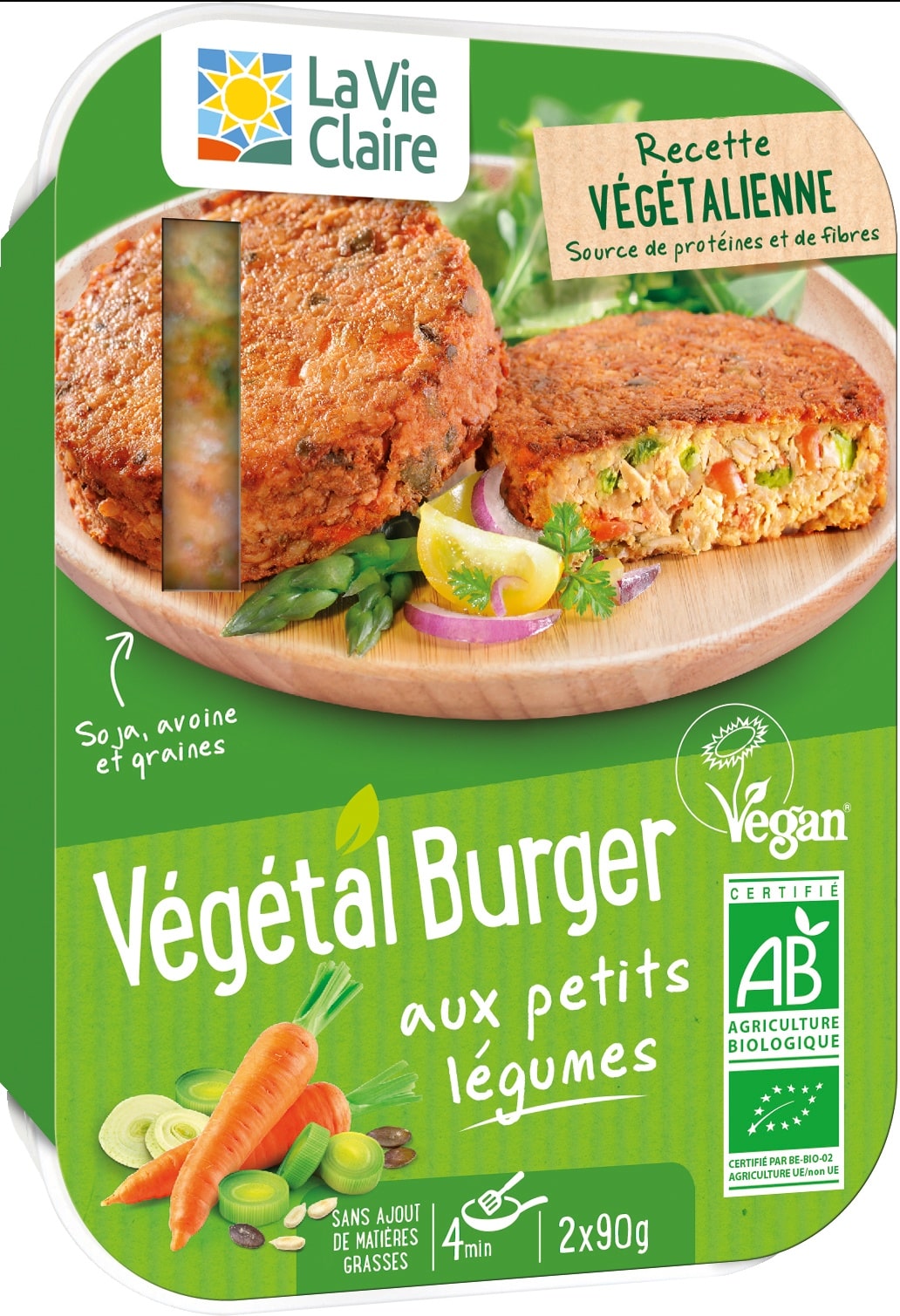Végétal burger aux petits légumes bio