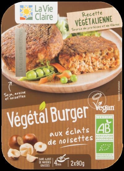 Végétal burger aux éclats de noisettes bio