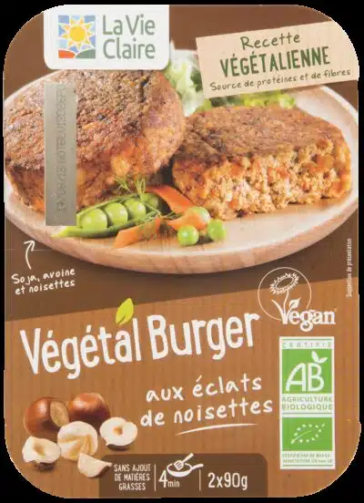 Végétal burger aux éclats de noisettes bio