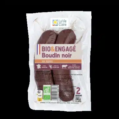 Boudins noirs aux oignons bio