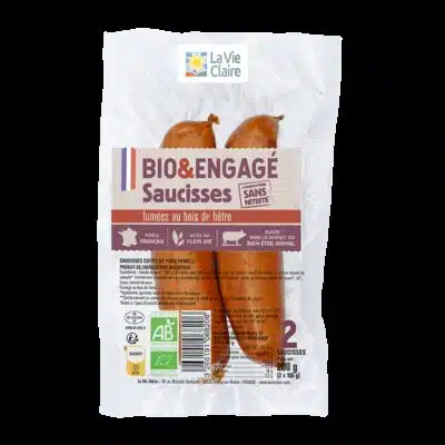Saucisse fumée conservation sans nitrite bio