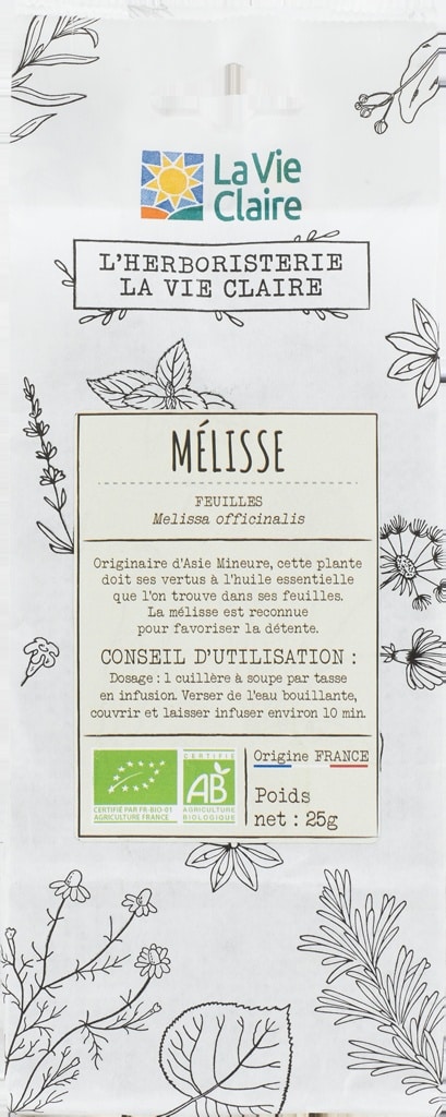 Melisse feuilles bio