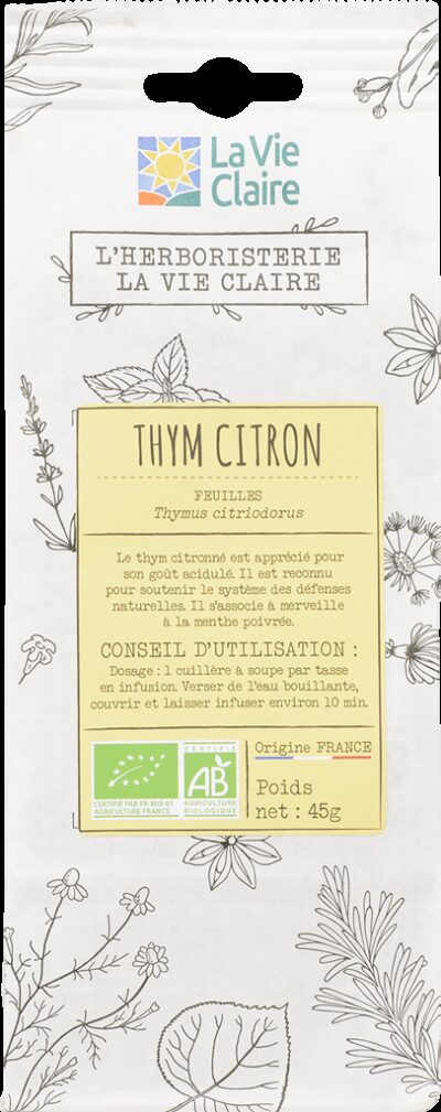 Thym citron feuilles bio