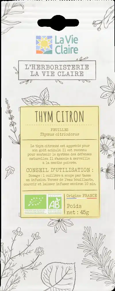 Thym citron feuilles bio