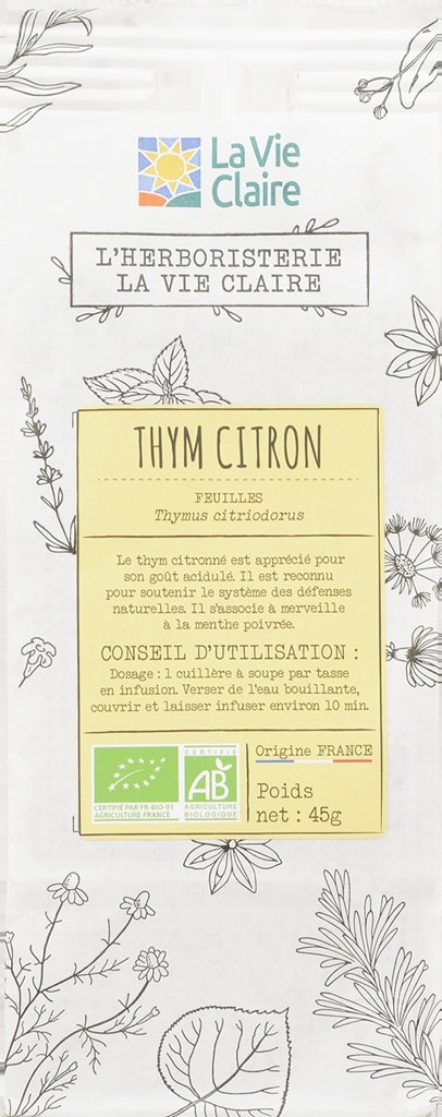 Thym citron feuilles bio