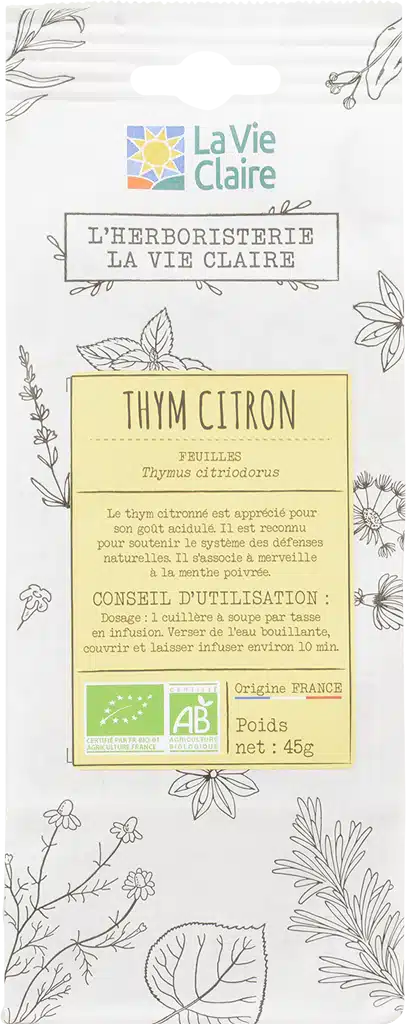 Thym citron feuilles bio