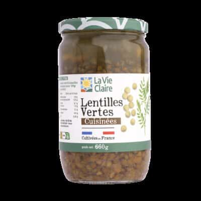 Lentilles vertes cuisinées