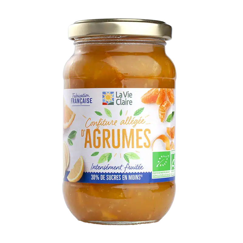 Confiture allégée aux 3 agrumes bio