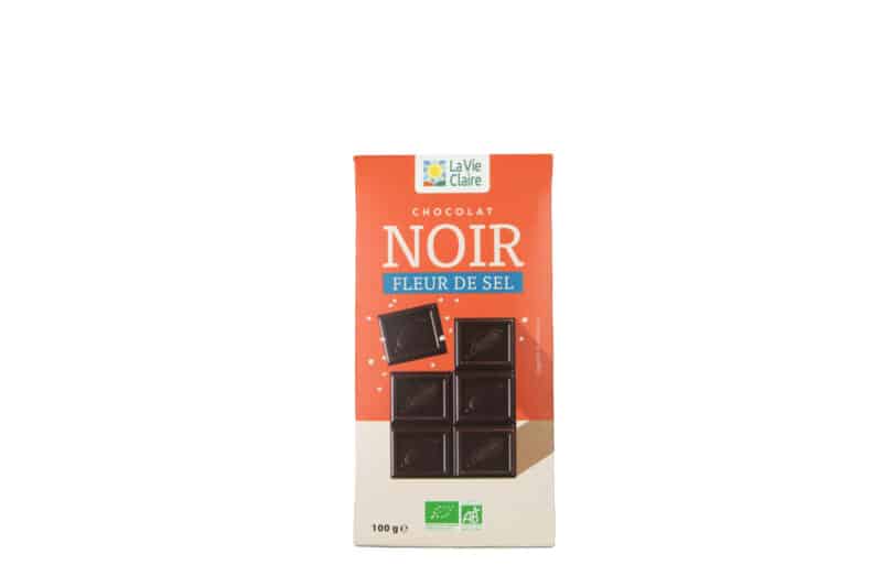 Tablette de chocolat noir à la fleur de sel