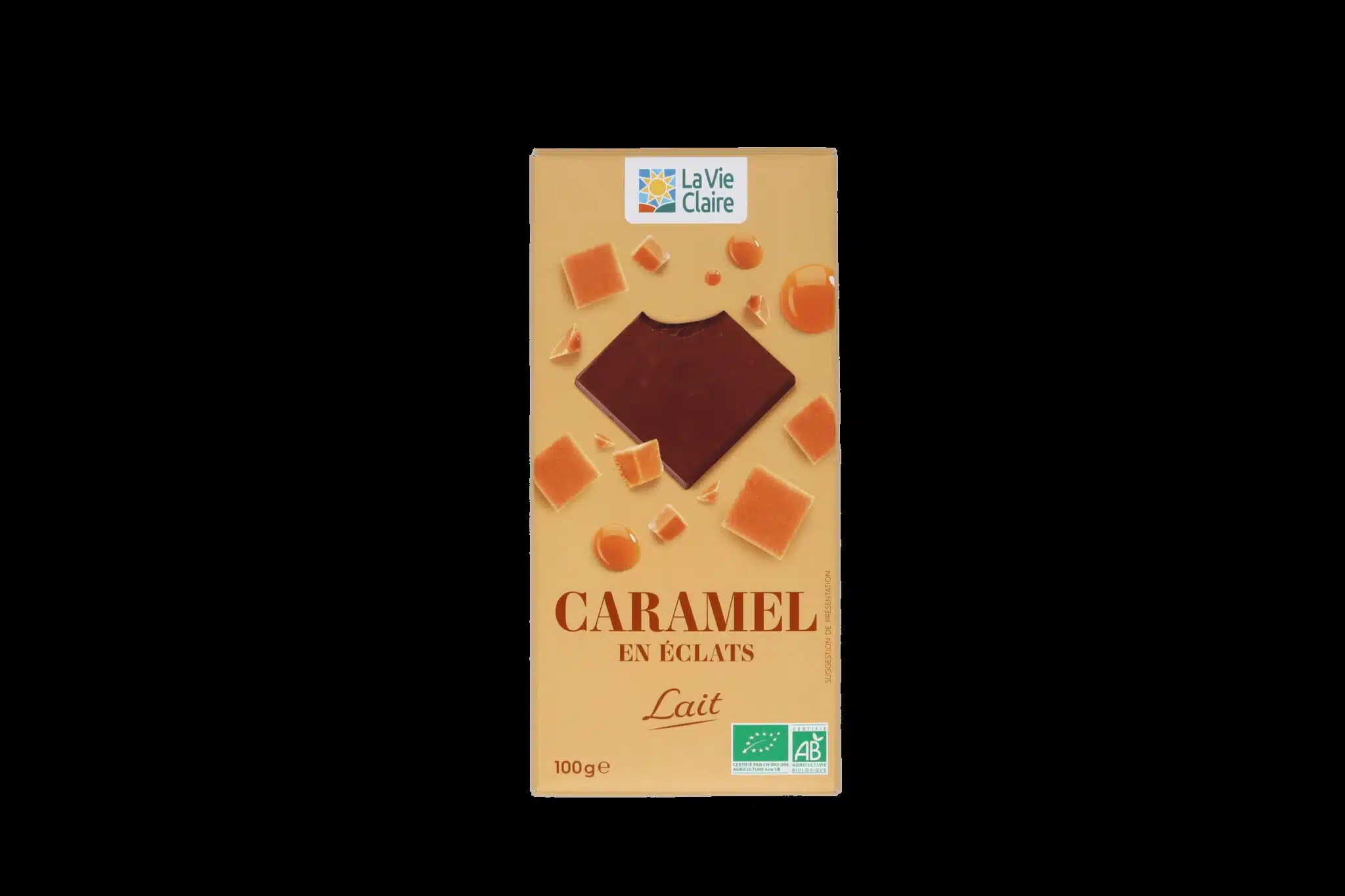 Milk chocolate with caramel chips