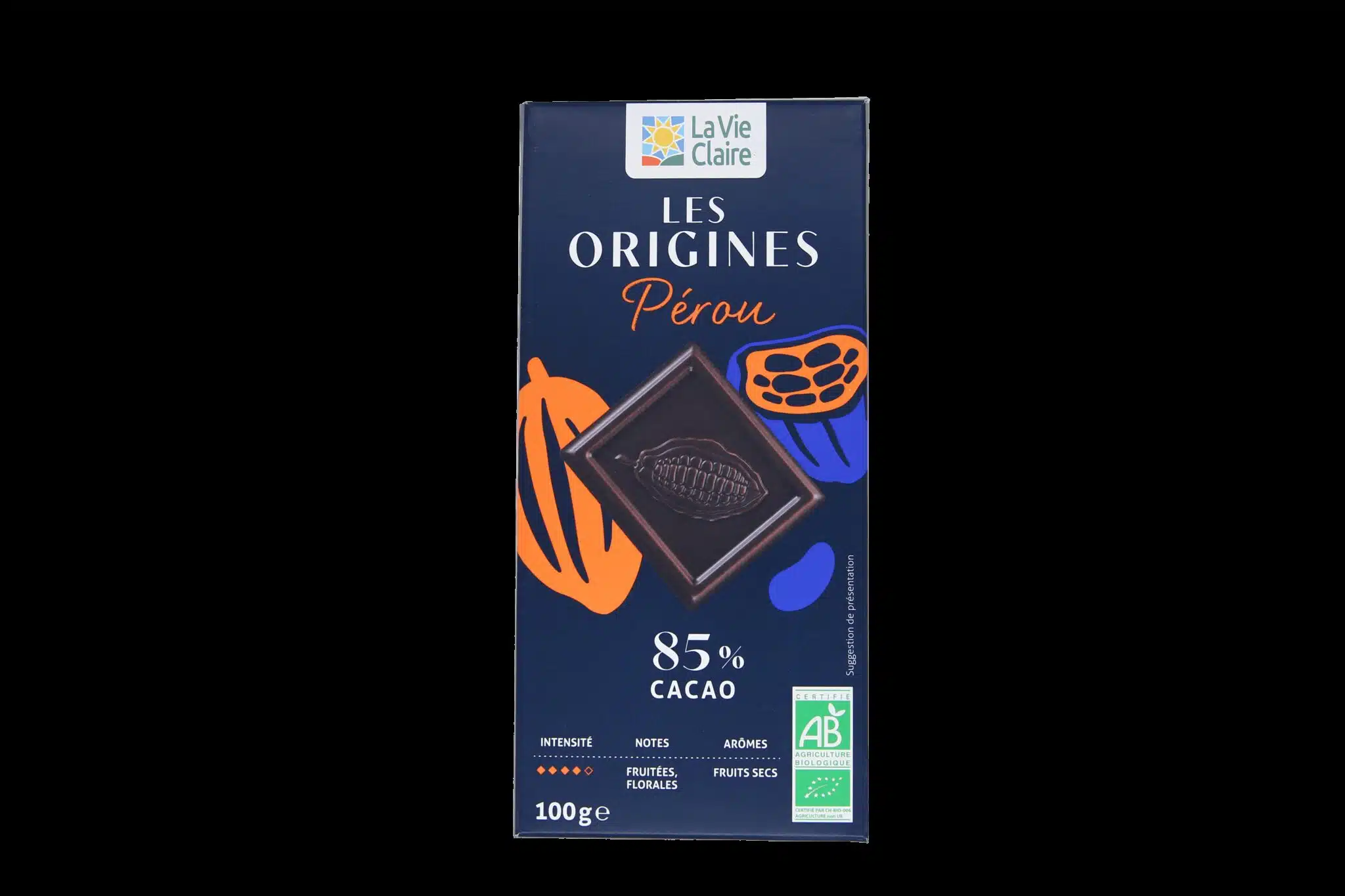 Tablette de chocolat noir