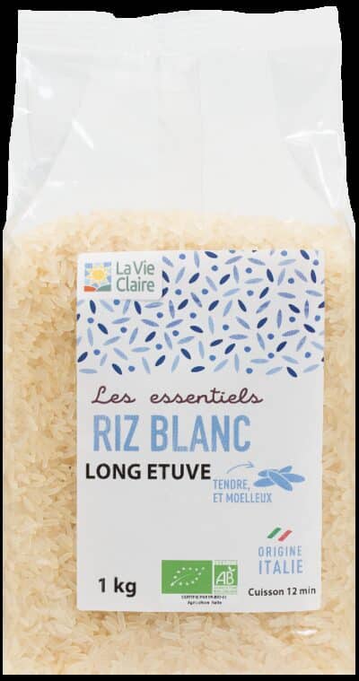 Riz long blanc étuvé bio