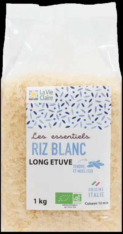 Riz long blanc étuvé bio