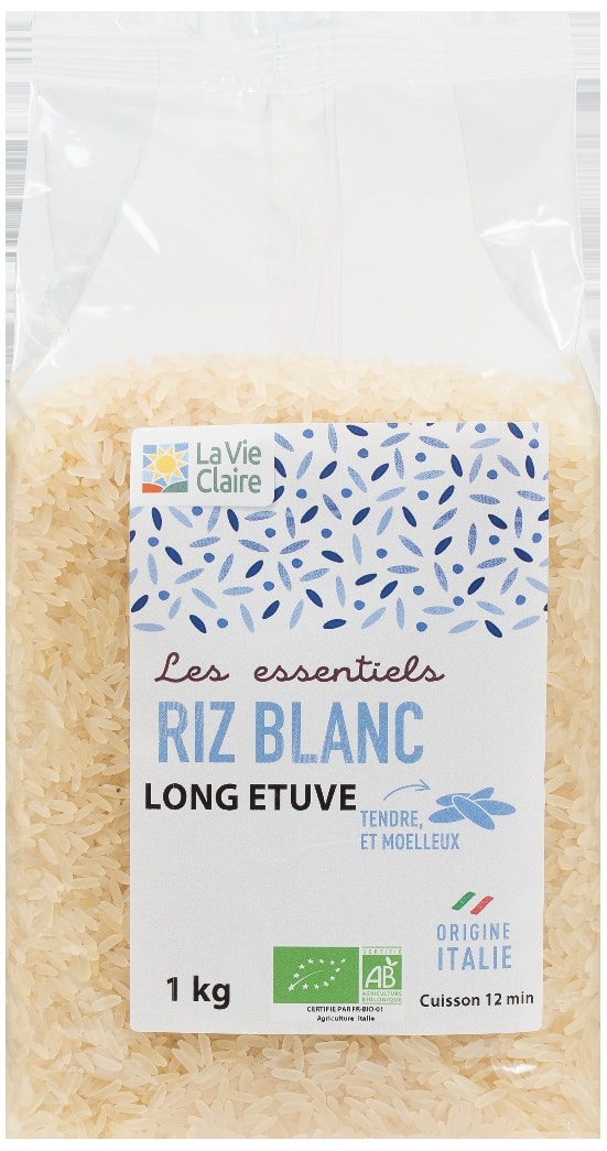 Riz long blanc étuvé bio