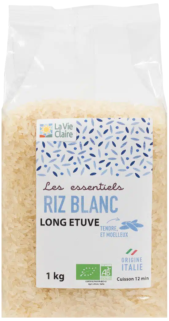 Riz long blanc étuvé bio