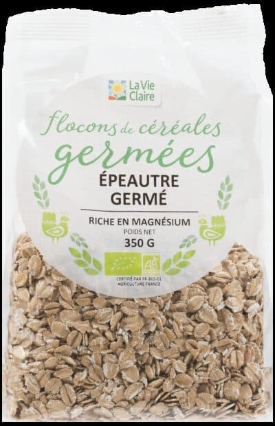 Flocons d'épeautre germés bio
