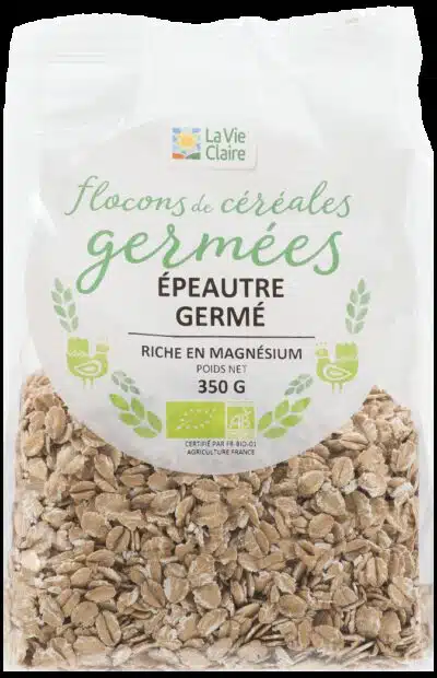 Flocons d'épeautre germés bio