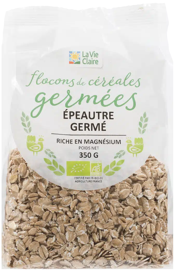 Flocons d'épeautre germés bio