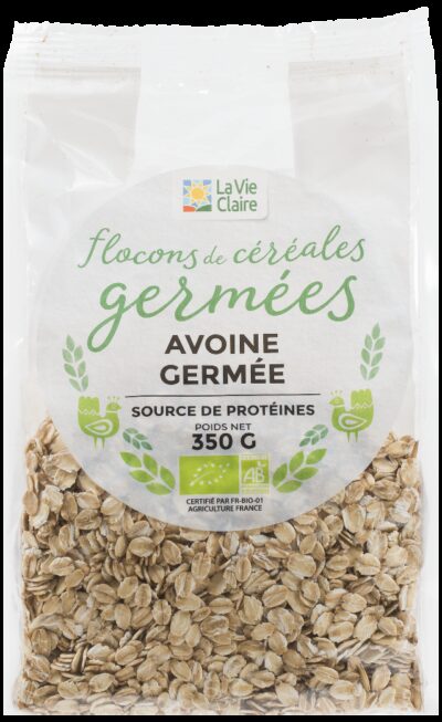 Flocons d'avoine germés bio