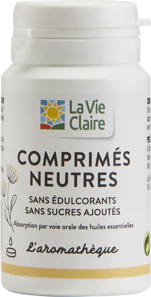 Comprimés neutres pour huiles essentielles bio - 30 comprimés