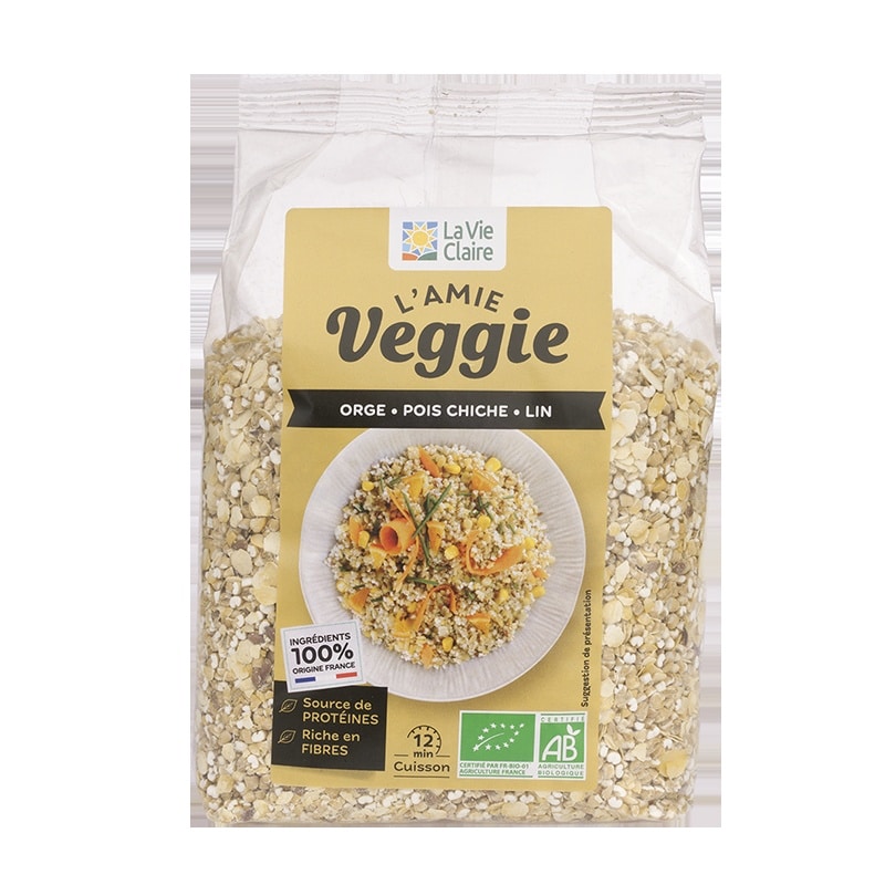 Mélange express orge, pois chiches et graines de lin bio