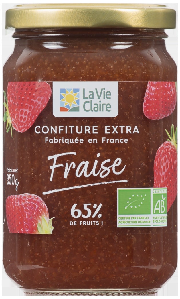 Confiture extra de fraise bio