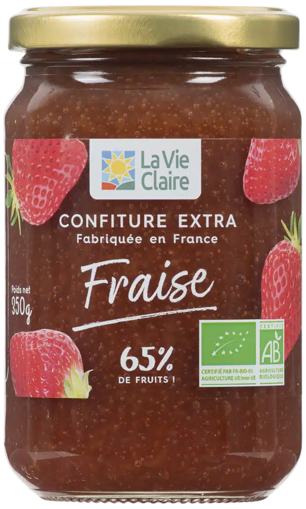 Confiture extra de fraise bio