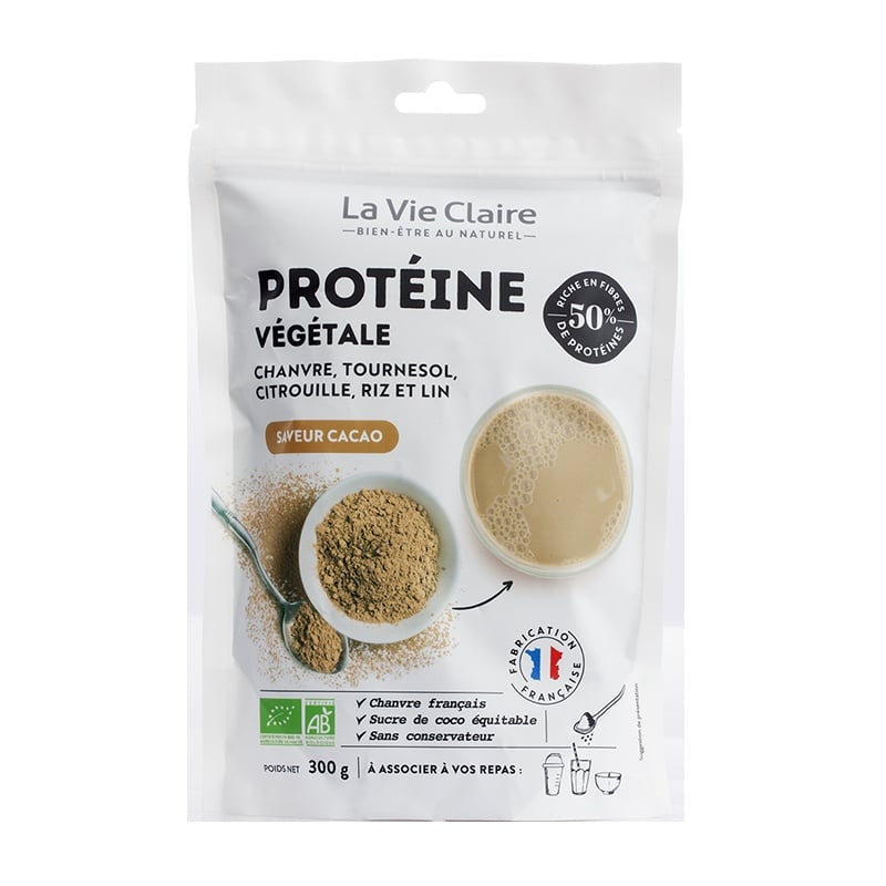 Protéine végétale saveur cacao bio