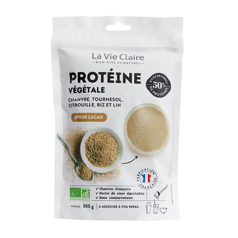 Protéine végétale saveur cacao bio
