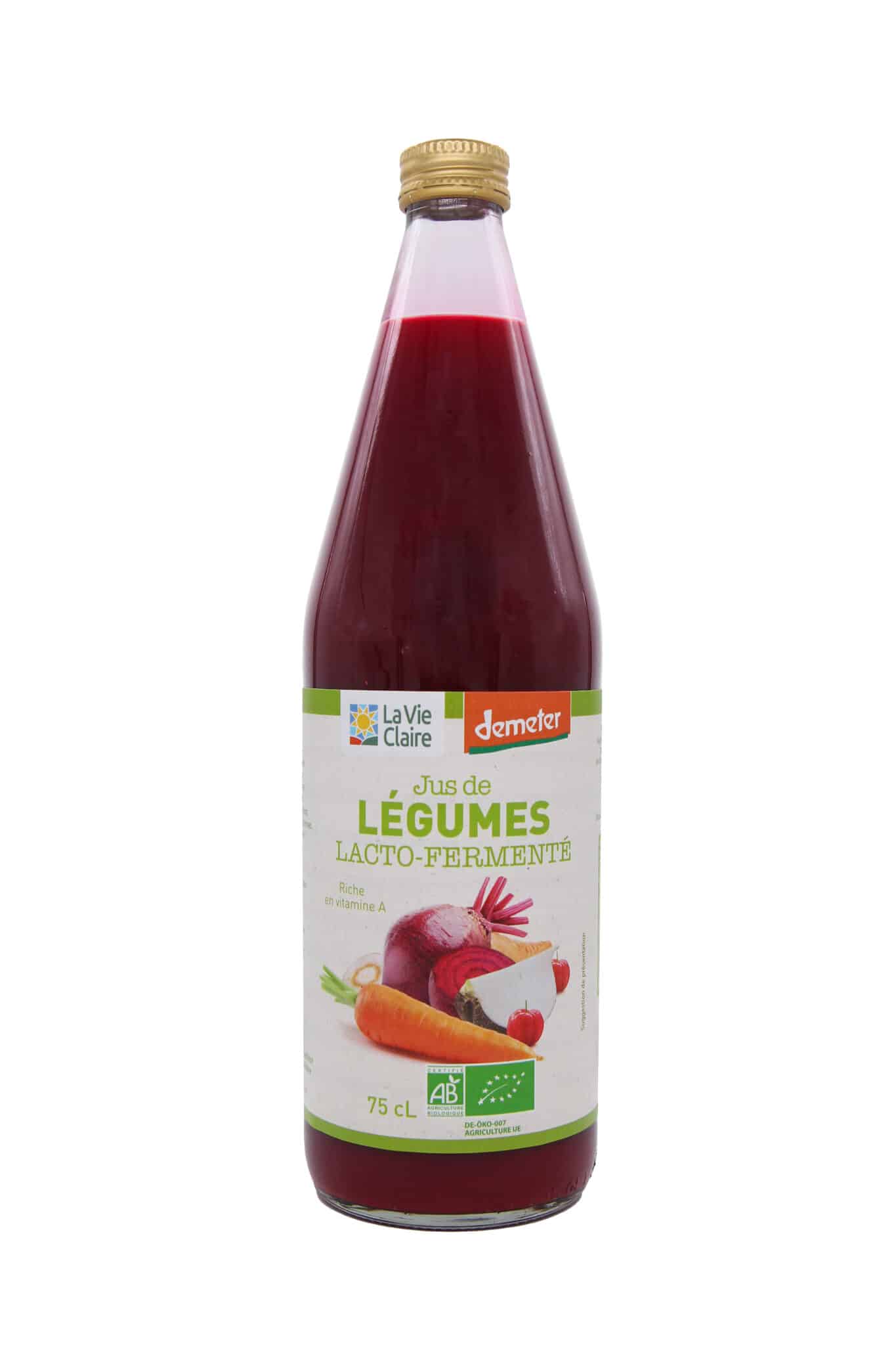 Jus de légumes lacto-fermentés BIO