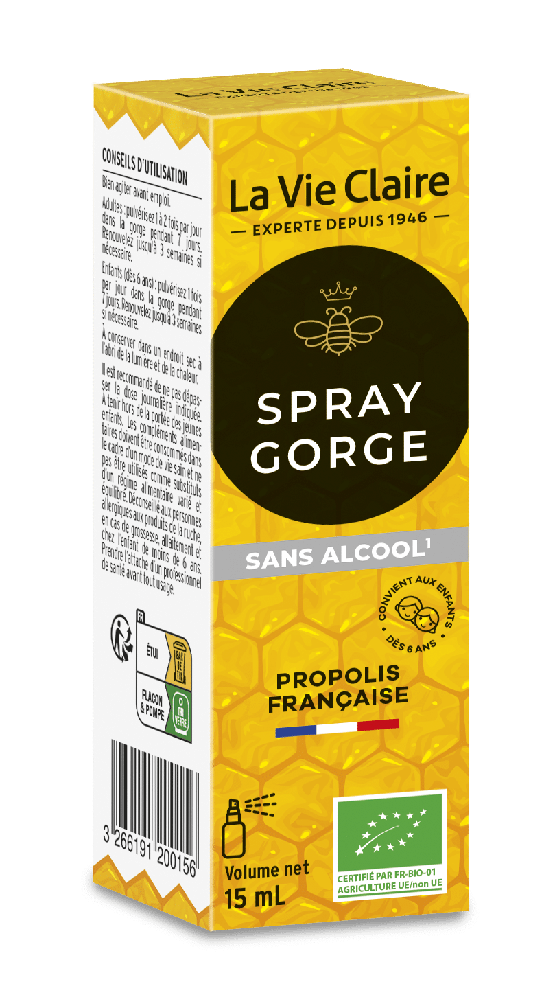 Spray gorge sans alcool