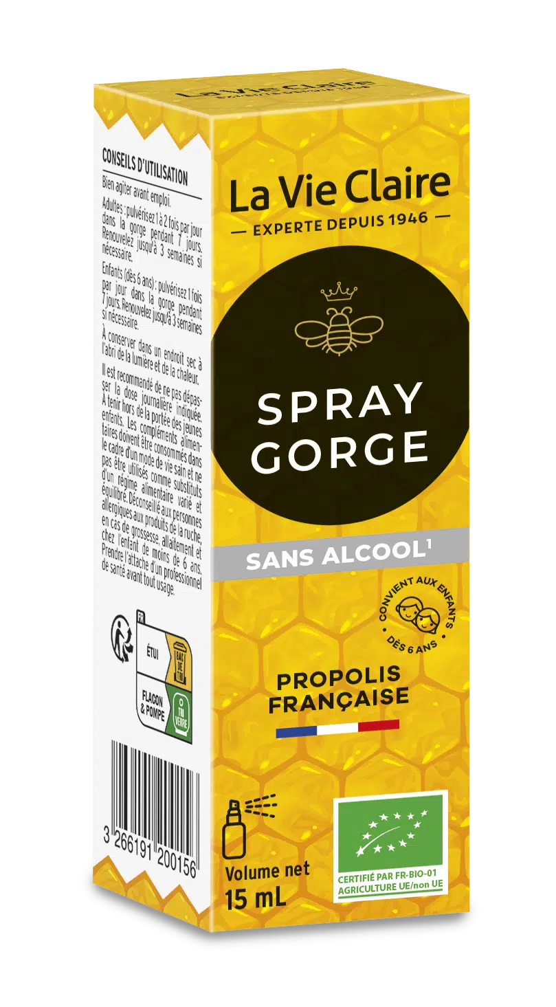 Spray gorge sans alcool