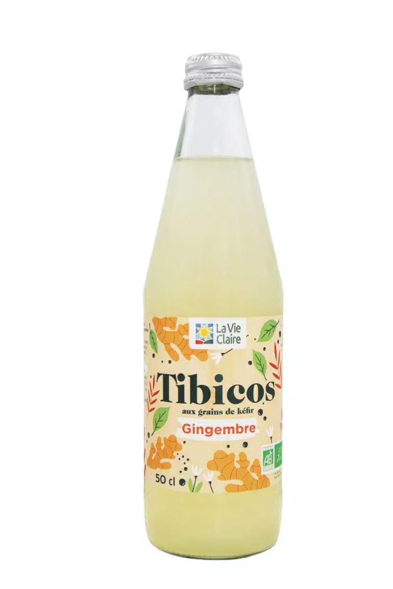 Tibicos aux grains de kéfir et gingembre