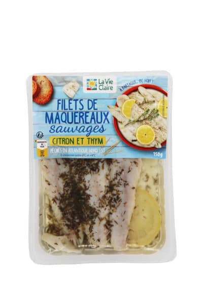 Filets de maquereaux marinés au citron et au thym bio