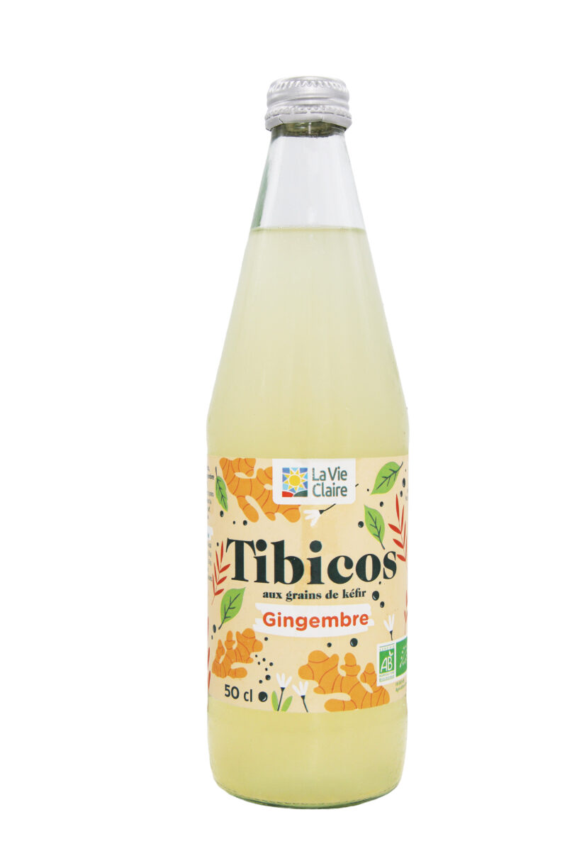 Tibicos aux grains de kéfir et gingembre