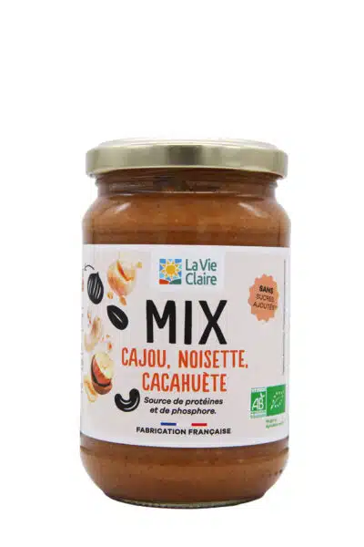 Purée cajou, noisettes cacahuètes