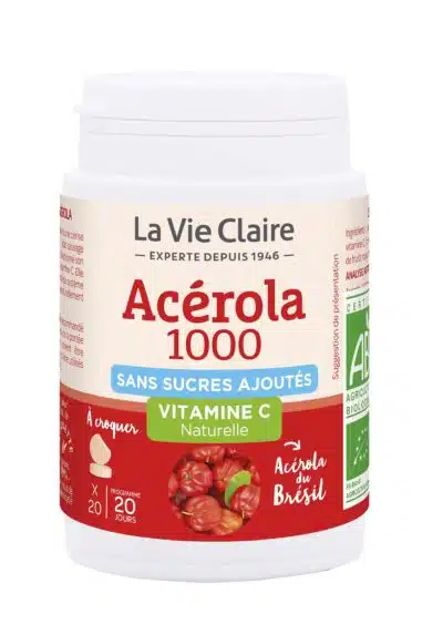 Acérola 1000 sans sucres ajoutés bio