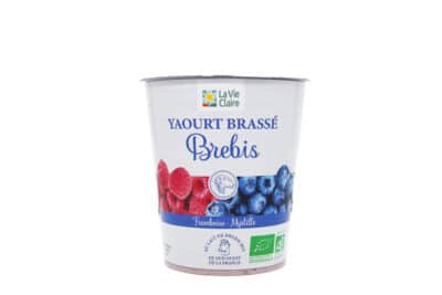 Yaourt brassé brebis framboise-myrtille bio