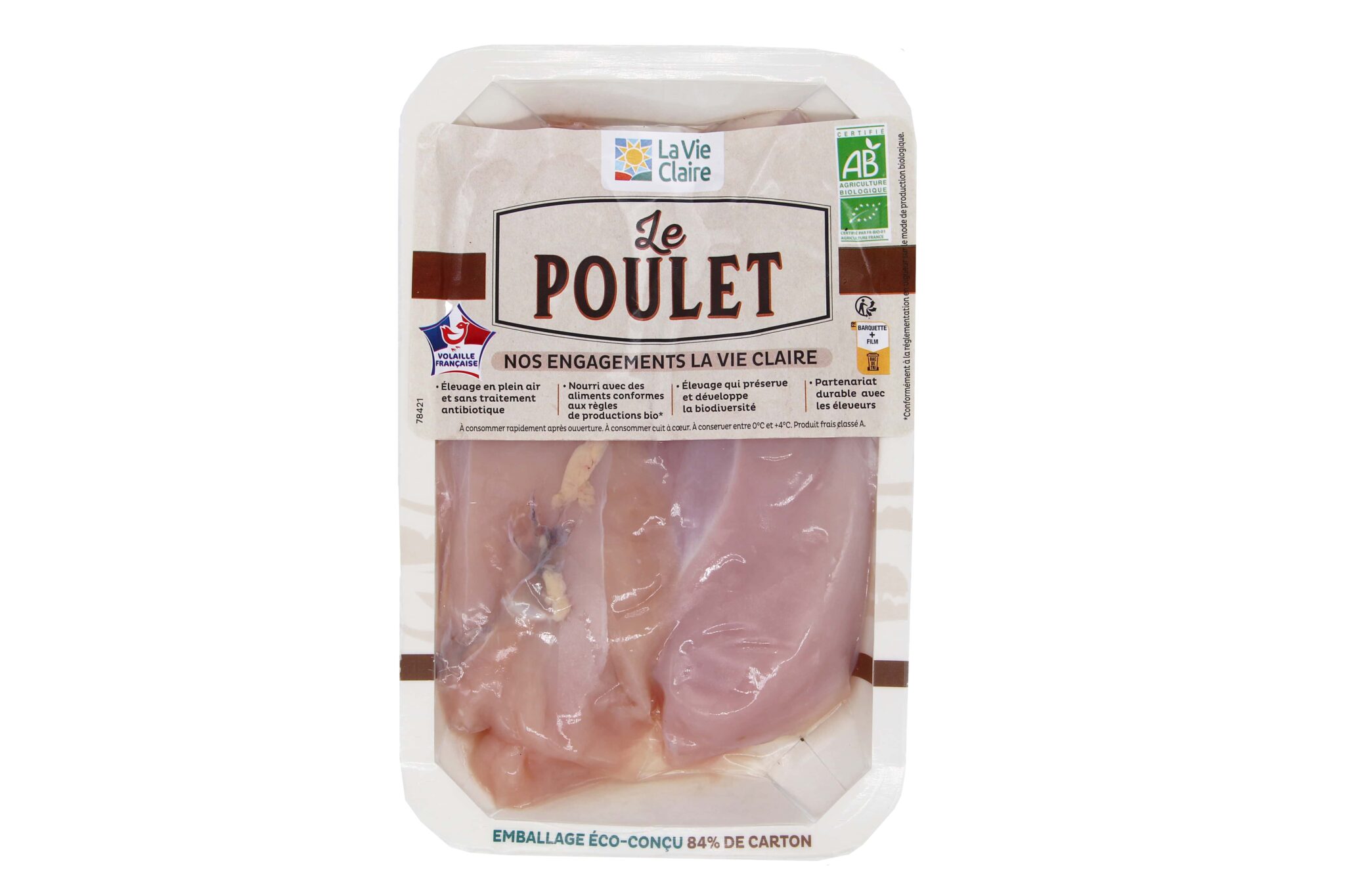 Filets de poulet noir bio