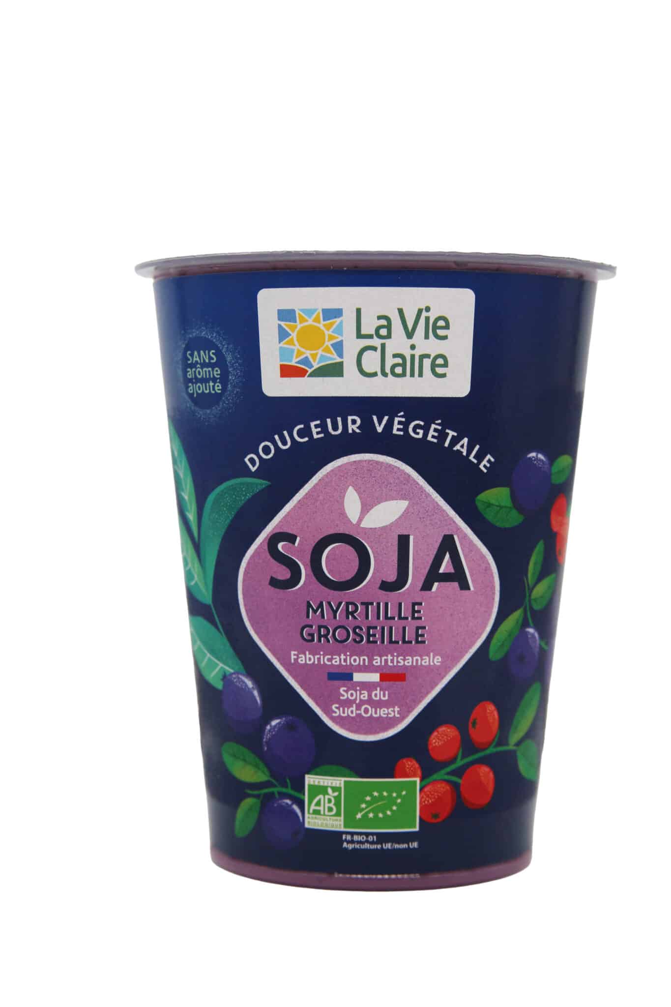 Soja brassé mytrille groseille bio