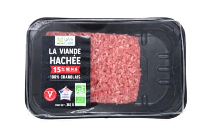 Viande hachée pur bœuf races à viande 15% MG