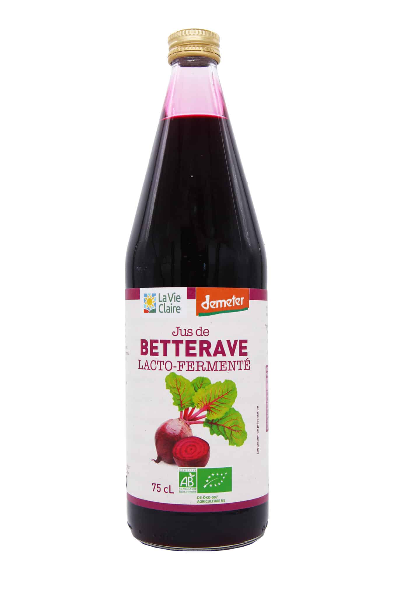 Jus de betterave lacto-fermenté bio