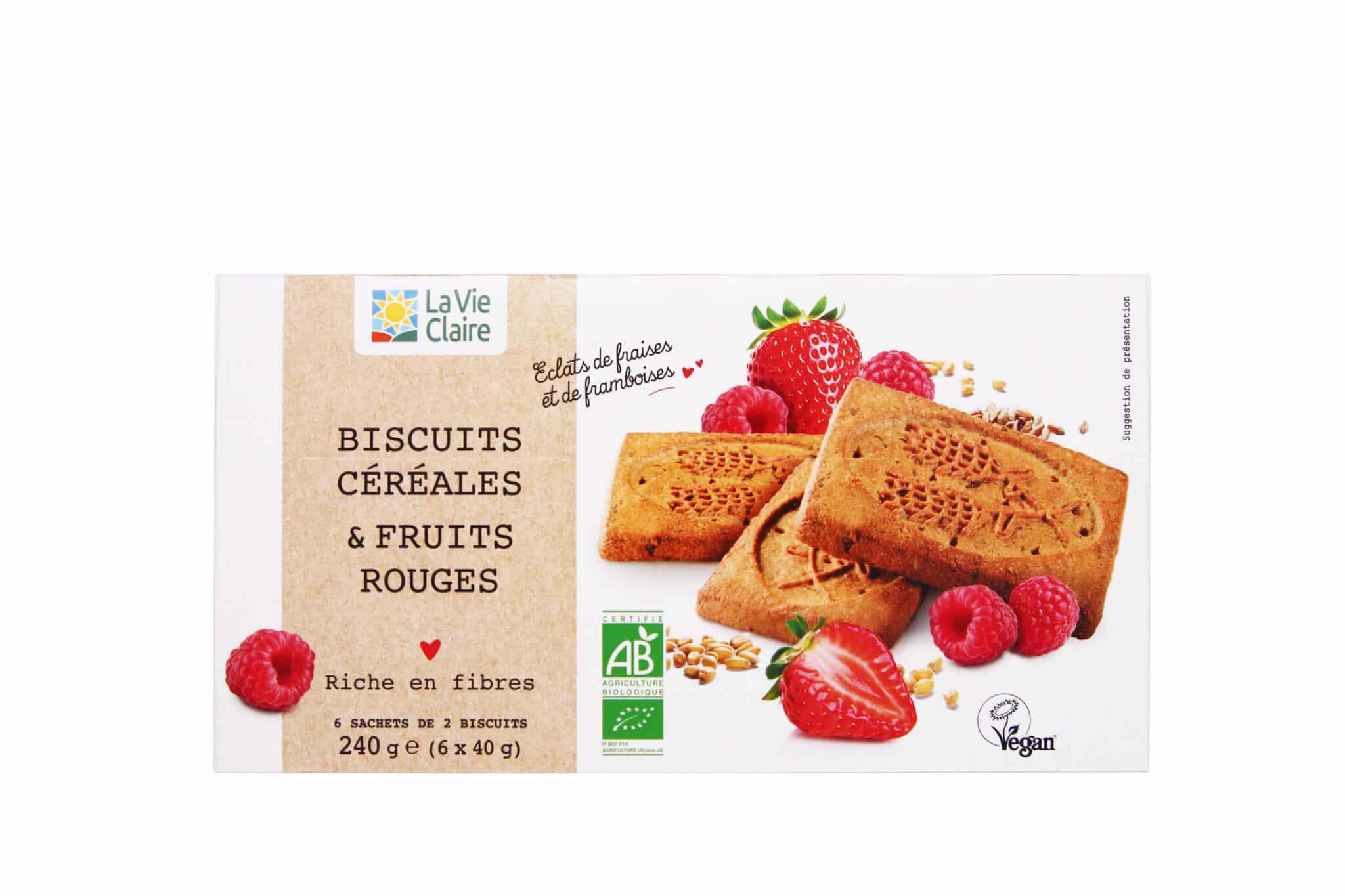 Biscuits vegan à l'avoine et aux fruits rouges bio