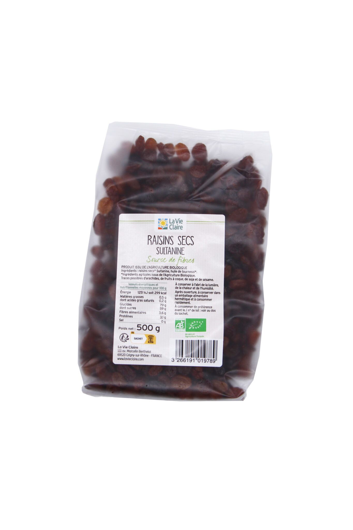 Raisin sec Sultanine biologique
