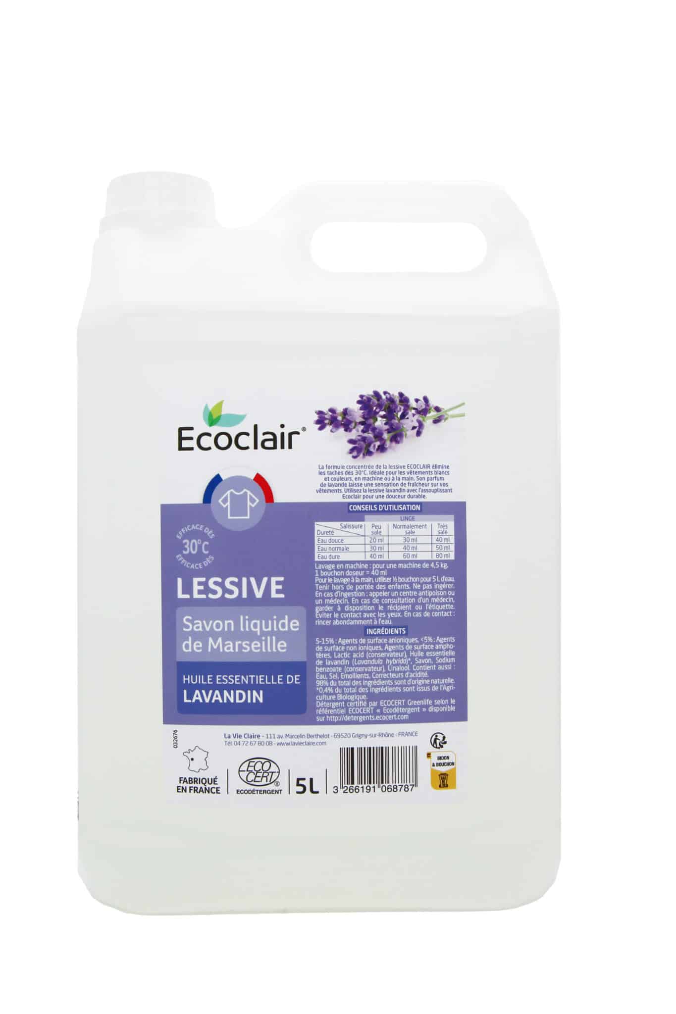 Lessive à l'huile essentielle de lavandin