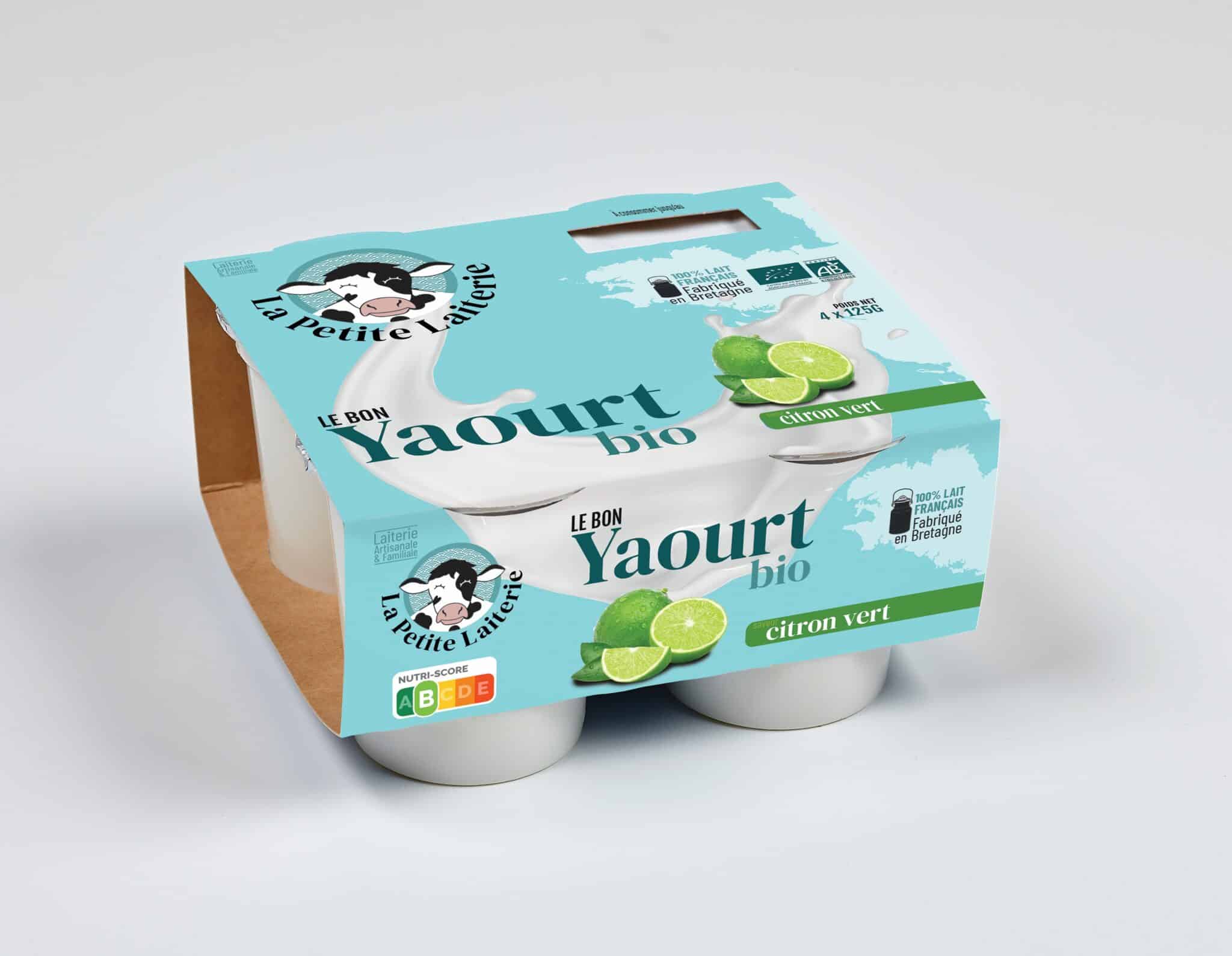 Yaourt ½ écrémé citron vert bio